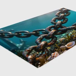 Холст прямоугольный Подводная цепь и морские обитатели - фото 2