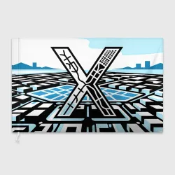 Флаг 3D Буква X на карте города