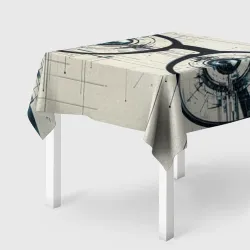 Скатерть 3D Очки и глаза