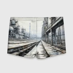 Детские купальные плавки 3D Заводские будни - фото 2