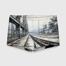 Детские купальные плавки 3D Заводские будни