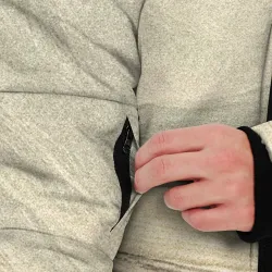 Мужская зимняя куртка 3D Горный пейзаж с егерем и соболем - фото 6