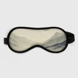 Маска для сна 3D Горный пейзаж с егерем и соболем