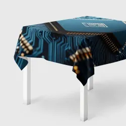 Скатерть 3D Микросхема крупным планом
