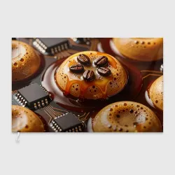 Флаг 3D Кофе с пенкой-микросхемой
