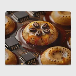 Плед 3D Кофе с пенкой-микросхемой