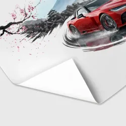 Бумага для упаковки 3D Япония сакура и гора Фудзияма  - фото 2