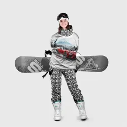 Накидка на куртку 3D Япония сакура и гора Фудзияма  - фото 2