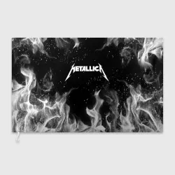 Флаг 3D Metallica white fire 