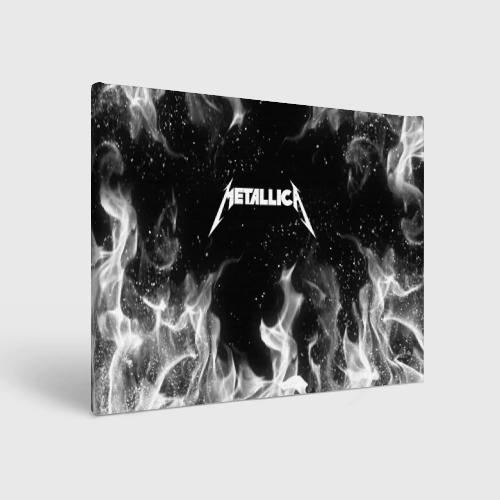 Холст прямоугольный Metallica white fire
