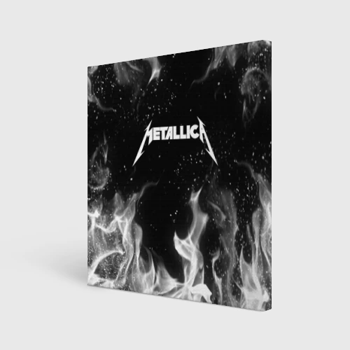 Холст квадратный Metallica white fire 