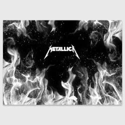 Поздравительная открытка Metallica white fire 