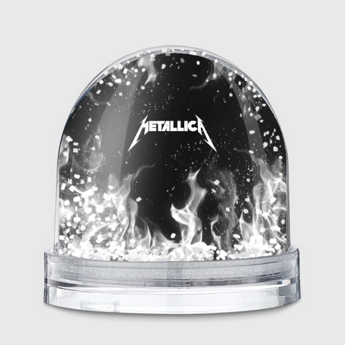 Игрушка Снежный шар Metallica white fire 