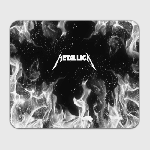 Прямоугольный коврик для мышки Metallica white fire 
