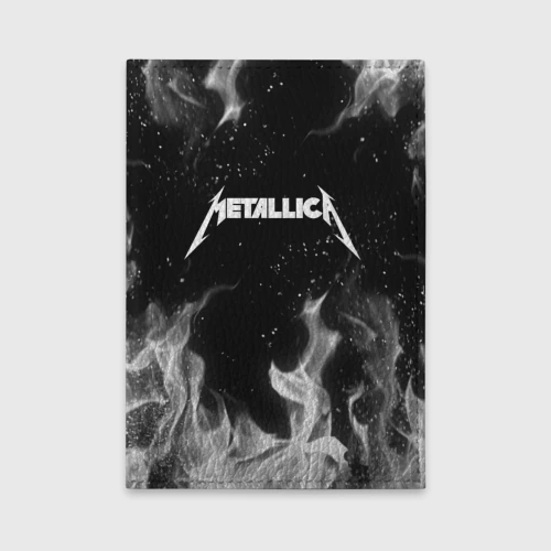 Обложка для автодокументов Metallica white fire 