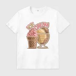 Мужская футболка хлопок Pink ice cream