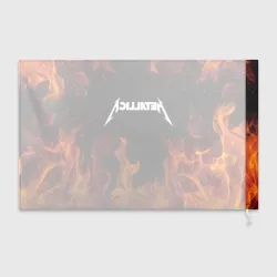 Флаг 3D Metallica огненный рок - лого на спине - фото 2