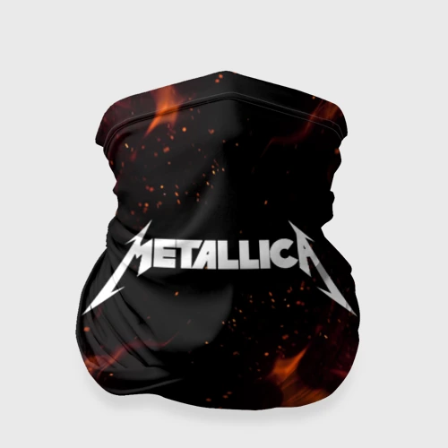 Бандана-труба 3D Metallica огненный рок - лого на спине