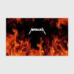 Бумага для упаковки 3D Metallica огненный рок - лого на спине