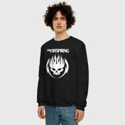 Мужской свитшот хлопок The Offspring white fire skull - фото 2