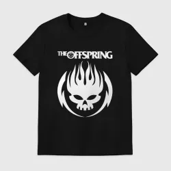 Мужская футболка хлопок The Offspring white fire skull