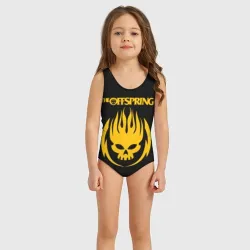 Детский купальник 3D The Offspring yellow skull rock-band