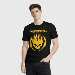Мужская футболка 3D The Offspring yellow skull rock-band - фото 2