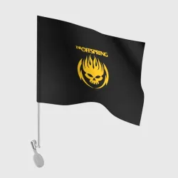 Флаг для автомобиля The Offspring yellow skull rock-band