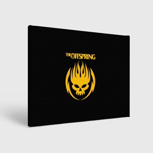Холст прямоугольный The Offspring yellow skull rock-band