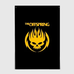 Постер The Offspring yellow skull rock-band