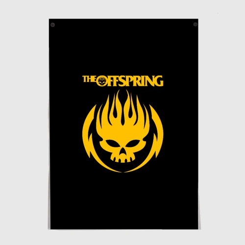 Постер The Offspring yellow skull rock-band