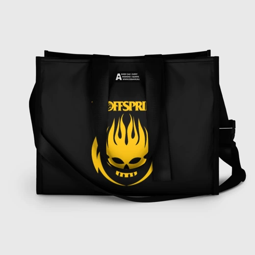 Сумка-шоппер 3D The Offspring yellow skull rock-band