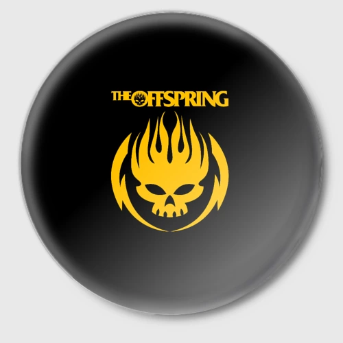 Значок The Offspring yellow skull rock-band