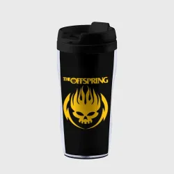 Термокружка-непроливайка The Offspring yellow skull rock-band