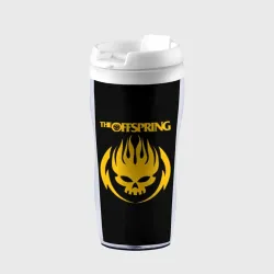 Термокружка-непроливайка The Offspring yellow skull rock-band