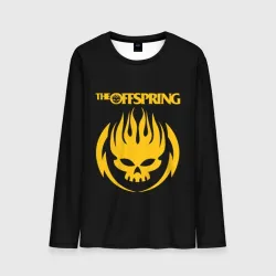 Мужской лонгслив 3D The Offspring yellow skull rock-band