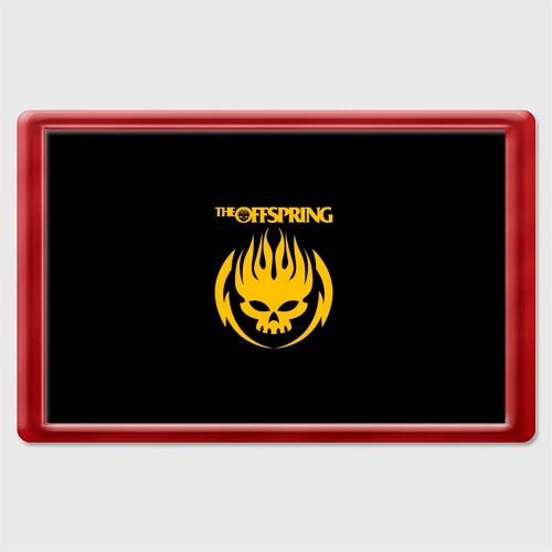Магнит 45*70 The Offspring yellow skull rock-band