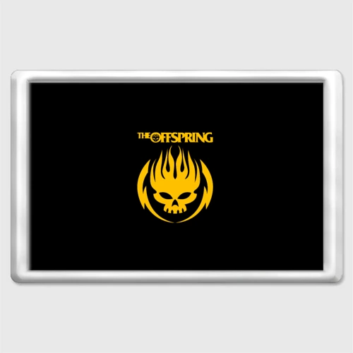 Магнит 45*70 The Offspring yellow skull rock-band