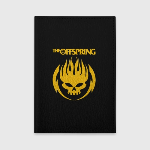 Обложка для автодокументов The Offspring yellow skull rock-band