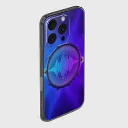 Чехол для iPhone 16 Pro Max силиконовый с защитой камеры звуковая волна - фото 2