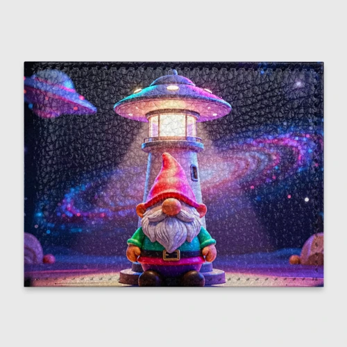 Обложка для студенческого билета Гном с прожектором