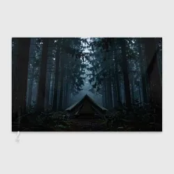 Флаг 3D Ночёвка в лесу