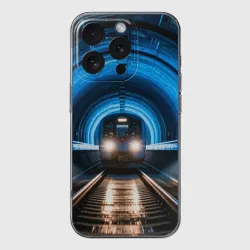Чехол для iPhone 16 Pro Max силиконовый с защитой камеры Свет в конце туннеля
