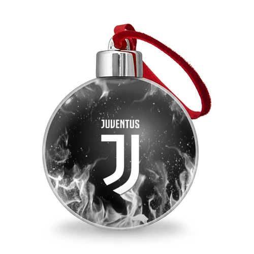 Ёлочный шар Juventus white fire sport