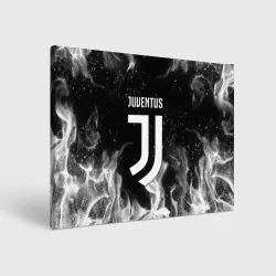 Холст прямоугольный Juventus white fire sport