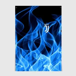 Постер Juventus blue fire 