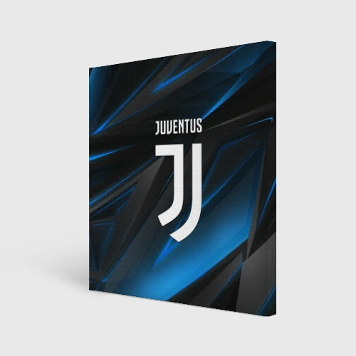 Холст квадратный Juventus blue geometry sport