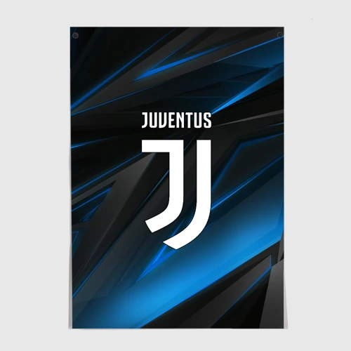 Постер Juventus blue geometry sport