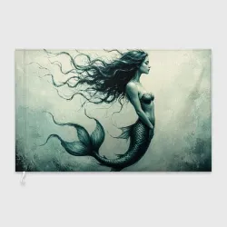 Флаг 3D Русалка в море