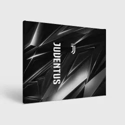 Холст прямоугольный Juventus black white geometry stripes sport